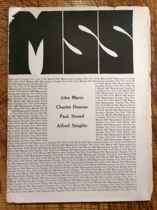 Item #14233 MSS Manuscripts Number Two March 1922. Charles Duncan John Marin, Alfred Stieglitz,...