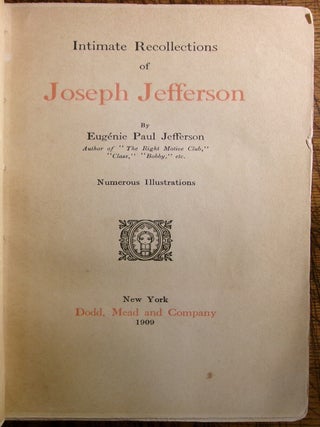 Intimate Recollections of Joseph Jefferson