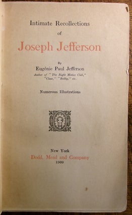 Intimate Recollections of Joseph Jefferson