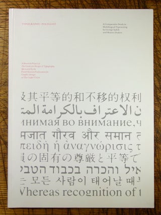 Item #157 Typography: Polyglot. George Sadek, Maxim Zhukov