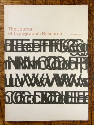 Item #161 The Journal of Typographic Research October 1969. Dr. Merald E. Wrolstad