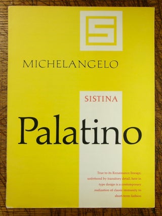 Item #166 Palatino, Michelangelo, Sistina. D. Stempel AG Typefoundry