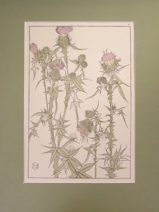 Item #293 Floral pochoir print 11"X14"