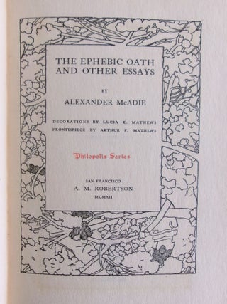 The Ephebic Oath and Other Essays