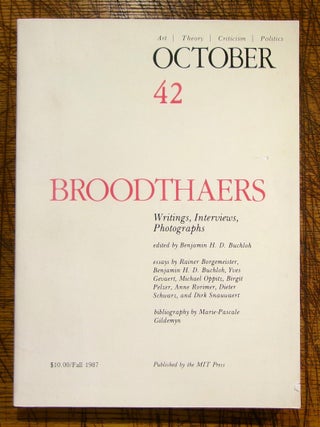 Item #mon0000011360 October 42 Fall 1987 Broodthaers. Benjamin H. D Buchloh