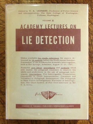 Item #mon0000012749 Academy Lectures on Lie Detection: Volume II. V. A. Leonard