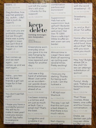 Item #mon0000016807 Keep Delete: turning messages into keepsakes. Andrea Wilkinson
