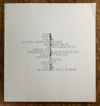 Item #mon0000017383 Olde Type Faces at Tri-Arts Press, Inc. From the Frederic Nelson Phillips...